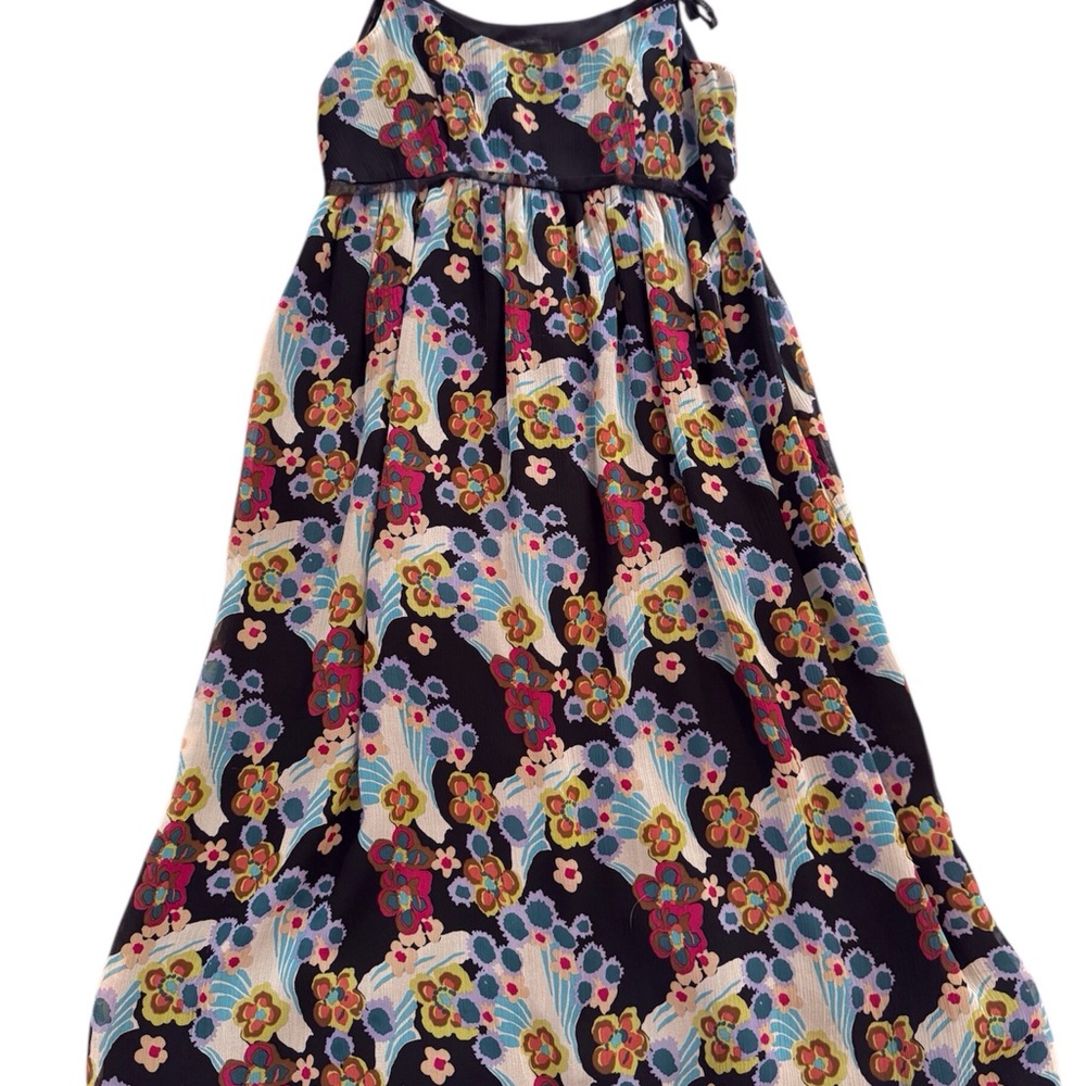 Anna Sui Midi Dress with Colorful Pattern